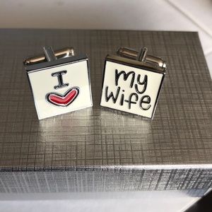 I ❤️ My Wife cufflinks , New, giftboxed